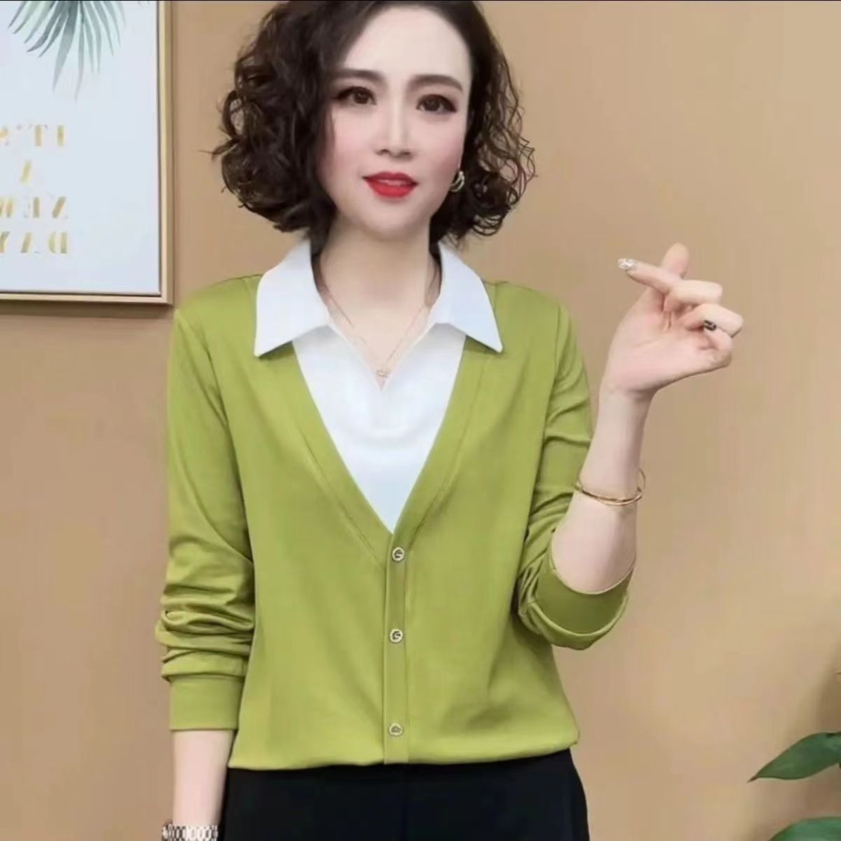 假兩件洋氣襯衫