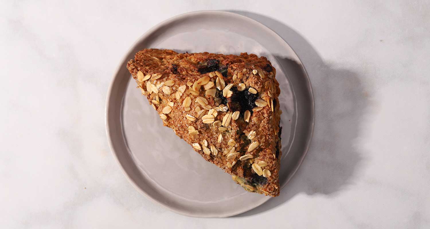 blueberry oatmeal scone top view from Standard Baking Company