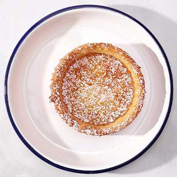 Top view of a lemon tart