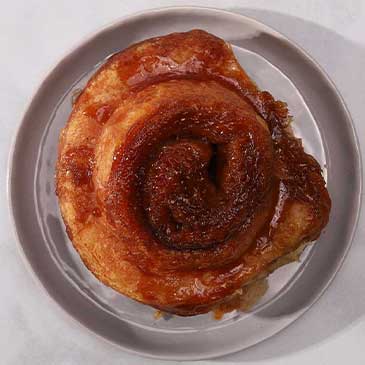 Top view of a morning bun made by Standard Baking Co.