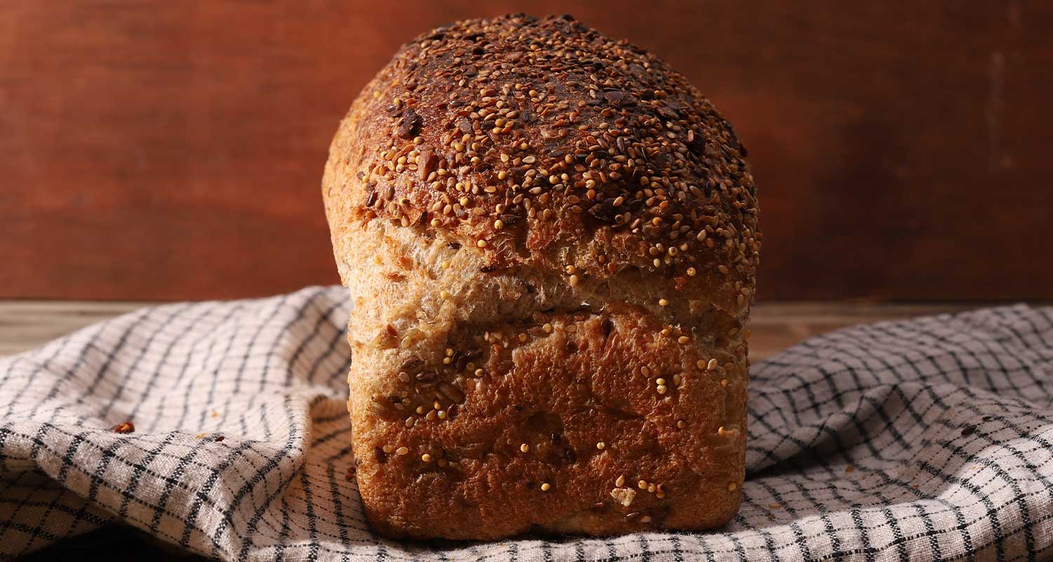 Seeded Wheat Pan Loaf End View