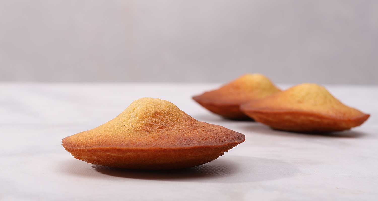 Madeleine side view of three