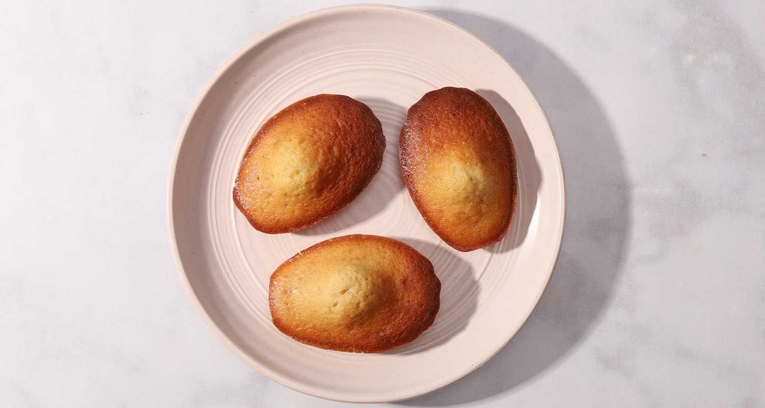 Top view of three Madeleines